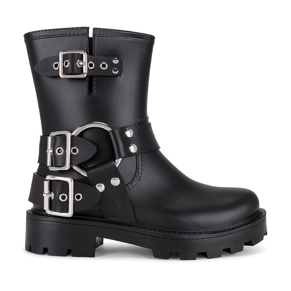 NWT JEFFERY CAMPBELL CONTROLLER boot in matte black silver